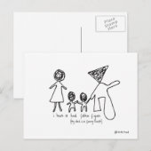 父姿葉書 ポストカード (正面/裏面)