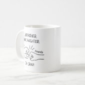 父娘おもしろい拳バンプスケッチ コーヒーマグカップ (正面左)