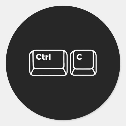 父娘に合うパパシャツをコピー&ペースト ラウンドシール (正面)