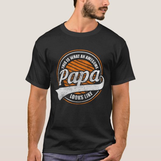 父娘の両親ストロング・レトロ Tシャツ (正面)