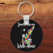 父娘の自閉症は絶対に歩けない キーホルダー (正面)