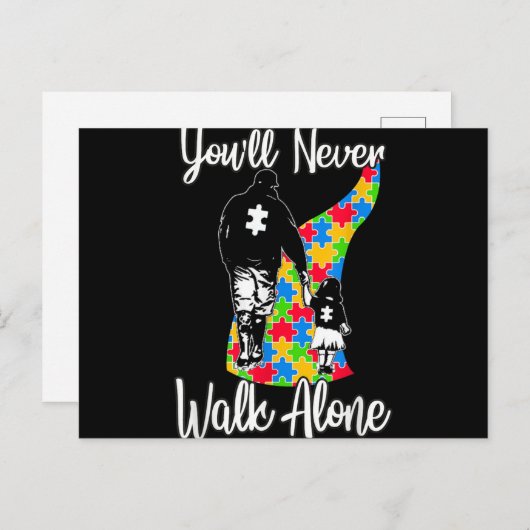 父娘の自閉症は絶対に歩けない シーズンポストカード (正面/裏面)