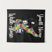 父娘の自閉症は絶対に歩けない タペストリー (正面(横))