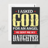 父娘エンジェル – 家族の愛 ポストカード (正面/裏面)