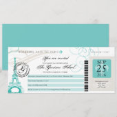 父娘ダンス パリ 搭乗券 招待状 (正面/裏面)