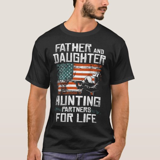父娘狩りパートナー米国国旗 Tシャツ (正面)