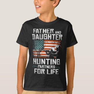 父娘狩りパートナー米国国旗 Tシャツ