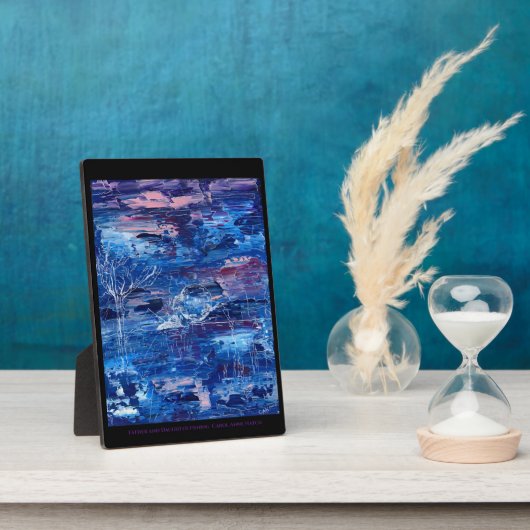 父娘魚釣り フォトプラーク (側面)