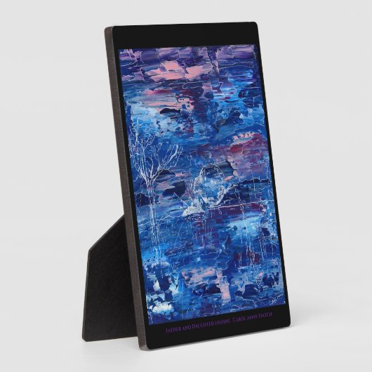 父娘魚釣り フォトプラーク (側面)