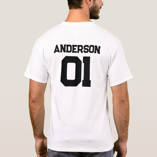 父子孫娘スポーツチーム名マッチング Tシャツ (裏面)