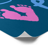 父子手の足の足跡 ポスター (角)