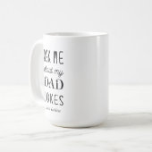 父引用文頼黒い私のパパのジョーク コーヒーマグカップ (正面左)