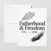 父性と自由 1776 - 2026 父の日 ポストカード (正面/裏面)