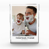 父性を額縁に収める | カスタム ミニマル ファーザーズデー フォトブロック (正面)