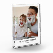 父性を額縁に収める | カスタム ミニマル ファーザーズデー フォトブロック (左)