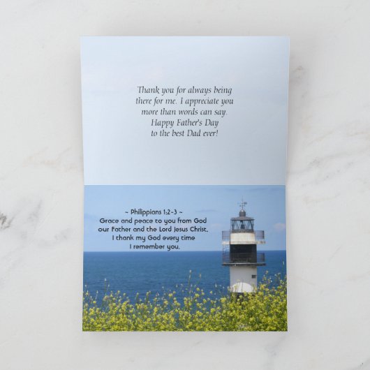 父感動的の日記私のパパ聖書 カード (内部)