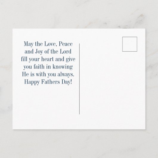 父感動的の日、主よ賛美よ ポストカード (裏面)