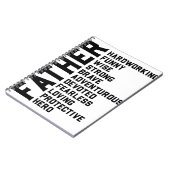 父感動的やる気を起こさせる前向き虫 ノートブック (左側)