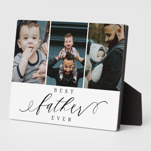 父最高のなる |父の日の写真コラージュ フォトプラーク (側面)