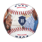 父最高のなる |父の日の写真&モノグラム 野球ボール (正面)