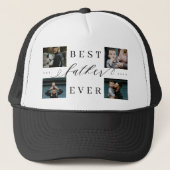 父最高のなる | 父の日4写真コラージュ キャップ (正面)