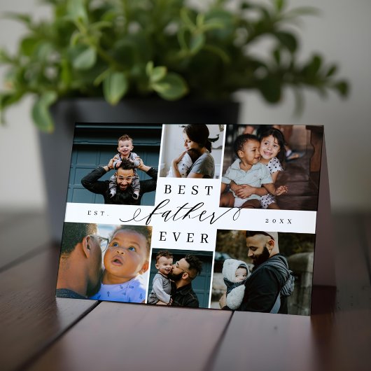 父最高のなる |父の日6写真コラージュ カード