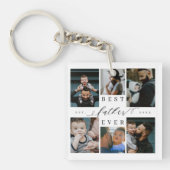 父最高のなる |父の日6写真コラージュ キーホルダー (正面)