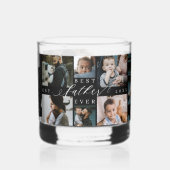 父最高のなる | 父の日8写真コラージュ ウイスキーグラス (左)