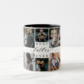 父最高のなる | 父の日8写真コラージュ ツートーンマグカップ (中央)