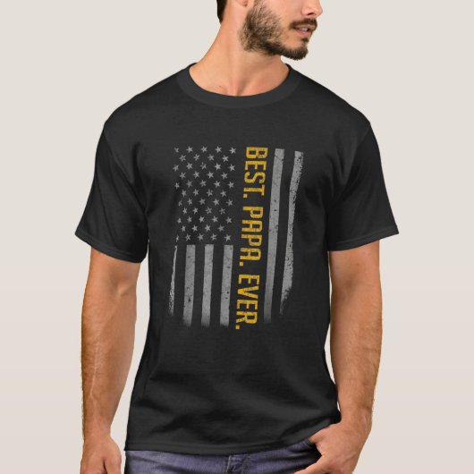父最高のの日のアメリカ合衆国国旗 Tシャツ (正面)