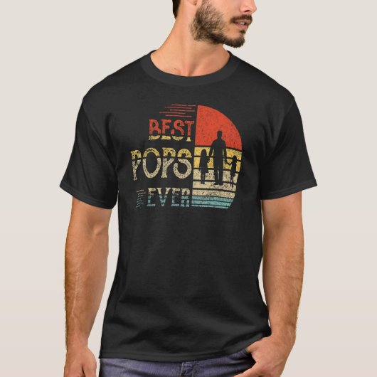父最高のの日のヴィンテージのポップ Tシャツ (正面)