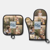父最高のはカスタム家族の写真コラージュ 鍋つかみ&鍋敷きセット (正面)