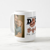 父最高のは写真パーソナライズされたコラージュ コーヒーマグカップ (正面左)