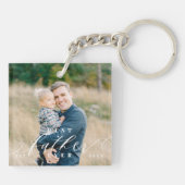 父最高のは常にスクリプト父の日フォトキープサケ キーホルダー (裏面)