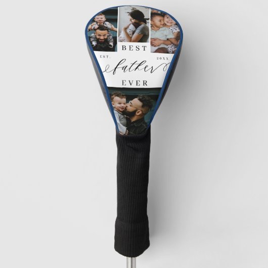 父最高のは常に脚本を書く父の日の写真コラージュ ゴルフヘッドカバー (正面)