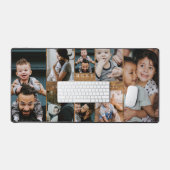 父最高のは素朴木目写真コラージュ デスクマット (キーボード&マウス)