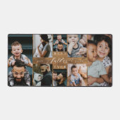 父最高のは素朴木目写真コラージュ デスクマット (正面)