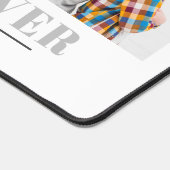 父最高のパパEVERコラージュ3フォトブルーハート デスクマット (コーナー)