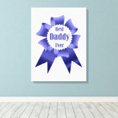 父最高の父のダディ賞受賞者リボン キャンバスプリント (インサイチュ (ウッドフロア))