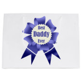 父最高の父のダディ賞受賞者リボン ラージペーパーバッグ (正面)