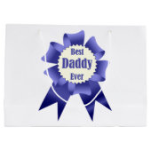 父最高の父のダディ賞受賞者リボン ラージペーパーバッグ (裏面)