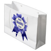 父最高の父のダディ賞受賞者リボン ラージペーパーバッグ (正面アングル)