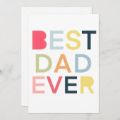 父最高の父の日と誕生日のためのパパの永遠のカード 案内状 (正面/裏面)