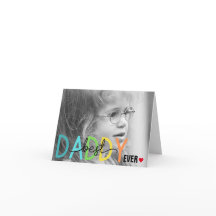 父最高の父の日に折り畳まれたグリーティングカード