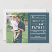 父最高の父の日のカード – 海軍 カード (正面)
