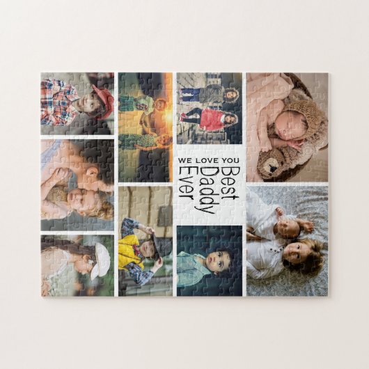 父最高の父の日のコラージュ ジグソーパズル (横)