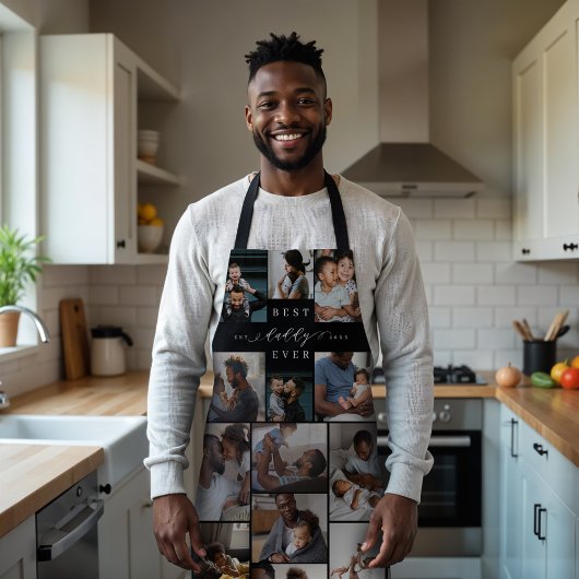 父最高の父の日の写真コラージュ エプロン