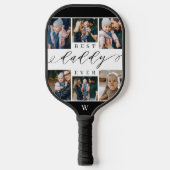 父最高の父の日の写真コラージュ ピックルボールラケット (正面)