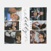 父最高の父の日の写真コラージュ フリースブランケット (正面(横))