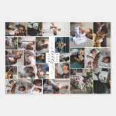 父最高の父の日の写真コラージュ ラッピングペーパーシート (正面)